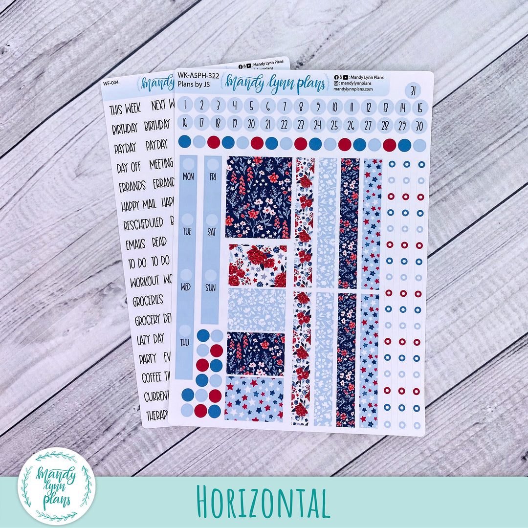 A5 Plans by Just Scribble Weekly Kit || Liberty Floral || 322