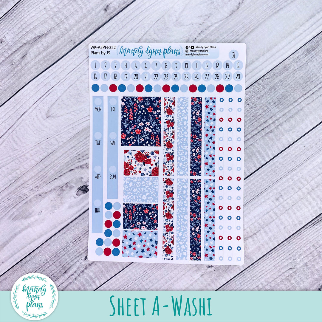 A5 Plans by Just Scribble Weekly Kit || Liberty Floral || 322