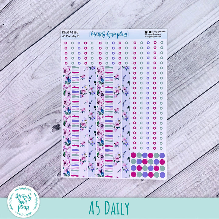 A5 Plans by Just Scribble Daily Kit || Watercolor Blooms || DL-A5P-319