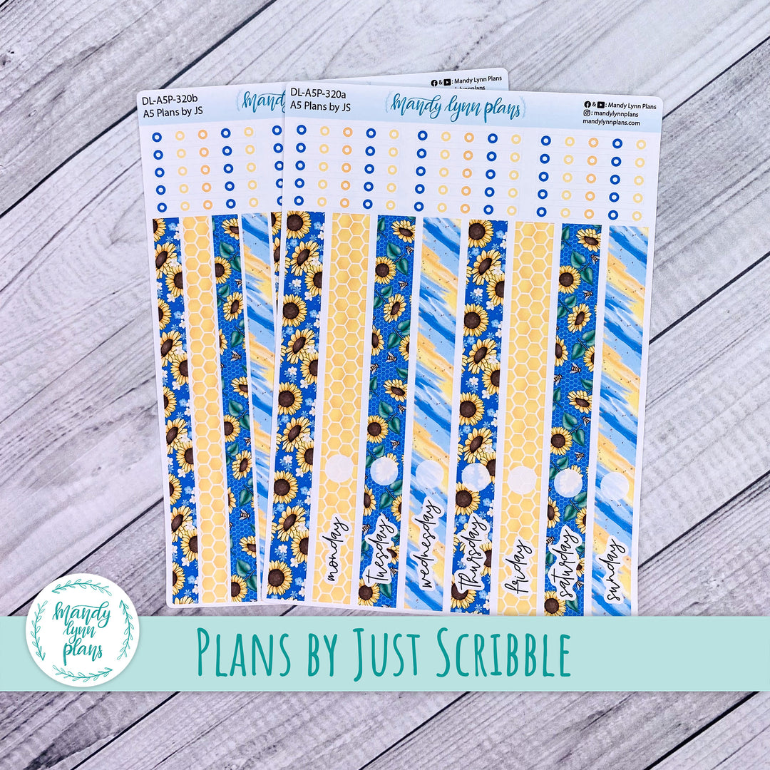 A5 Plans by Just Scribble Daily Kit || Buzzing Sunflowers || DL-A5P-320