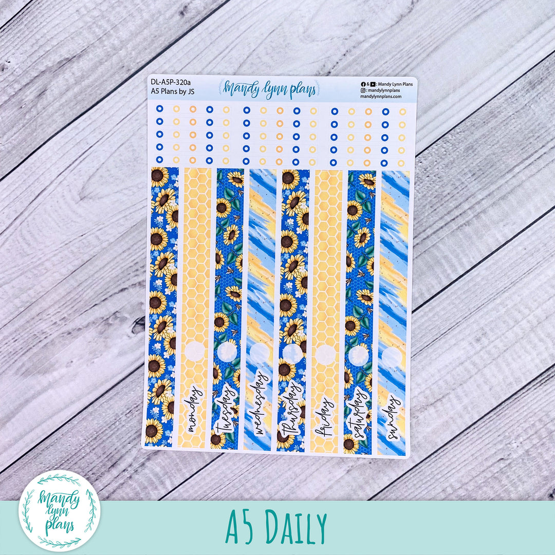 A5 Plans by Just Scribble Daily Kit || Buzzing Sunflowers || DL-A5P-320