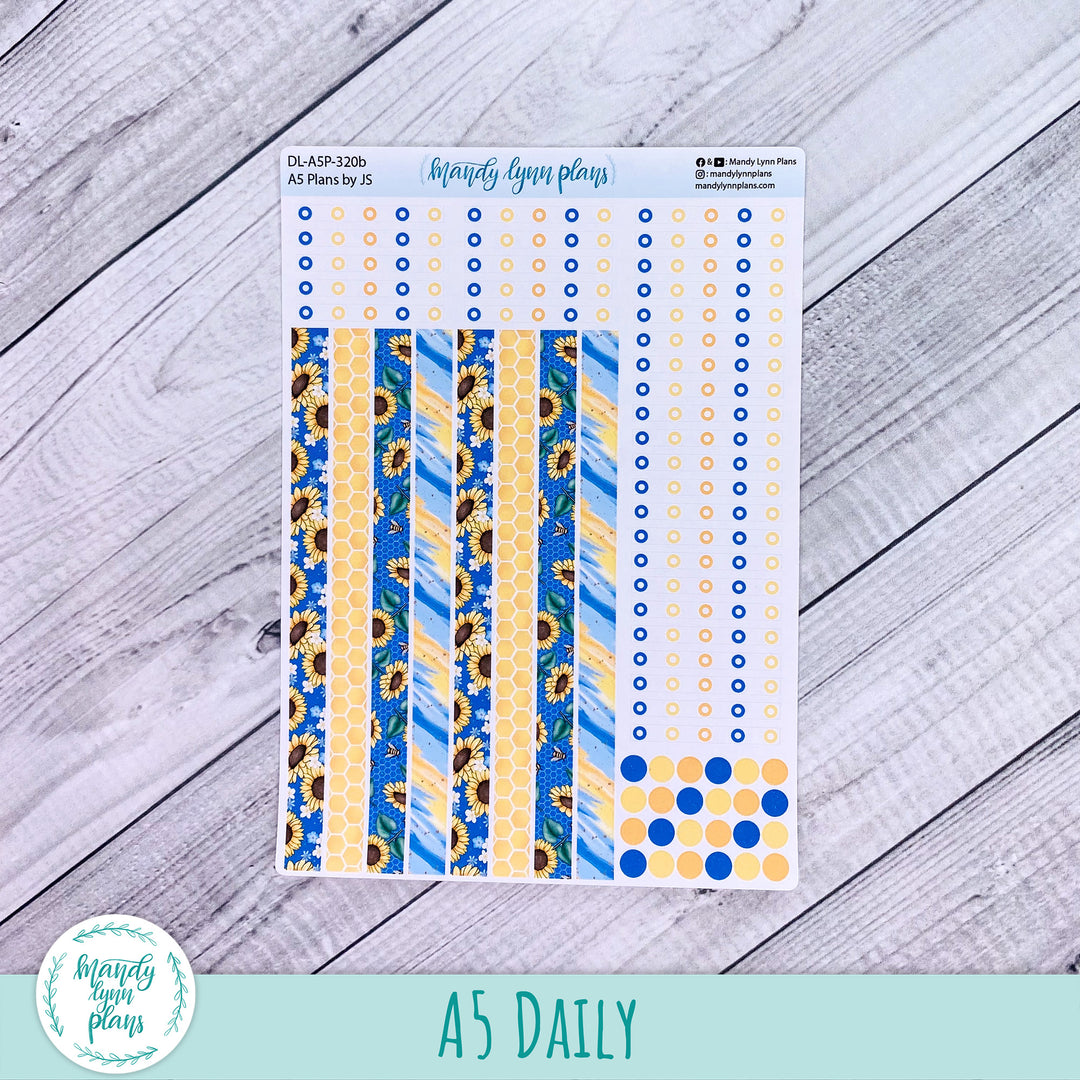 A5 Plans by Just Scribble Daily Kit || Buzzing Sunflowers || DL-A5P-320