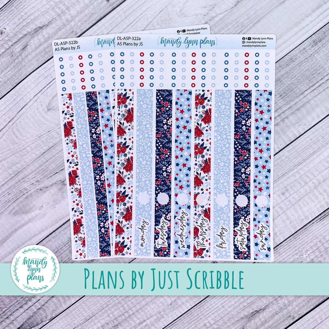 A5 Plans by Just Scribble Daily Kit || Liberty Floral || DL-A5P-322