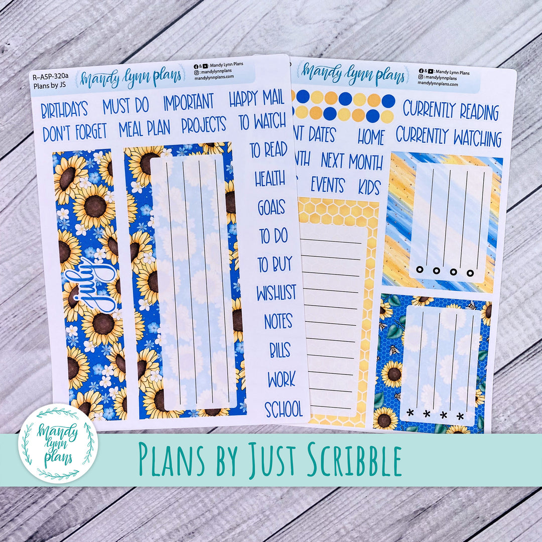 July Plans by Just Scribble Dashboard || Buzzing Sunflowers || R-A5P-320