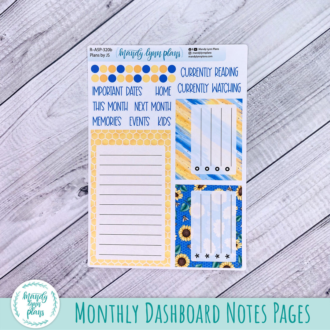 July Plans by Just Scribble Dashboard || Buzzing Sunflowers || R-A5P-320