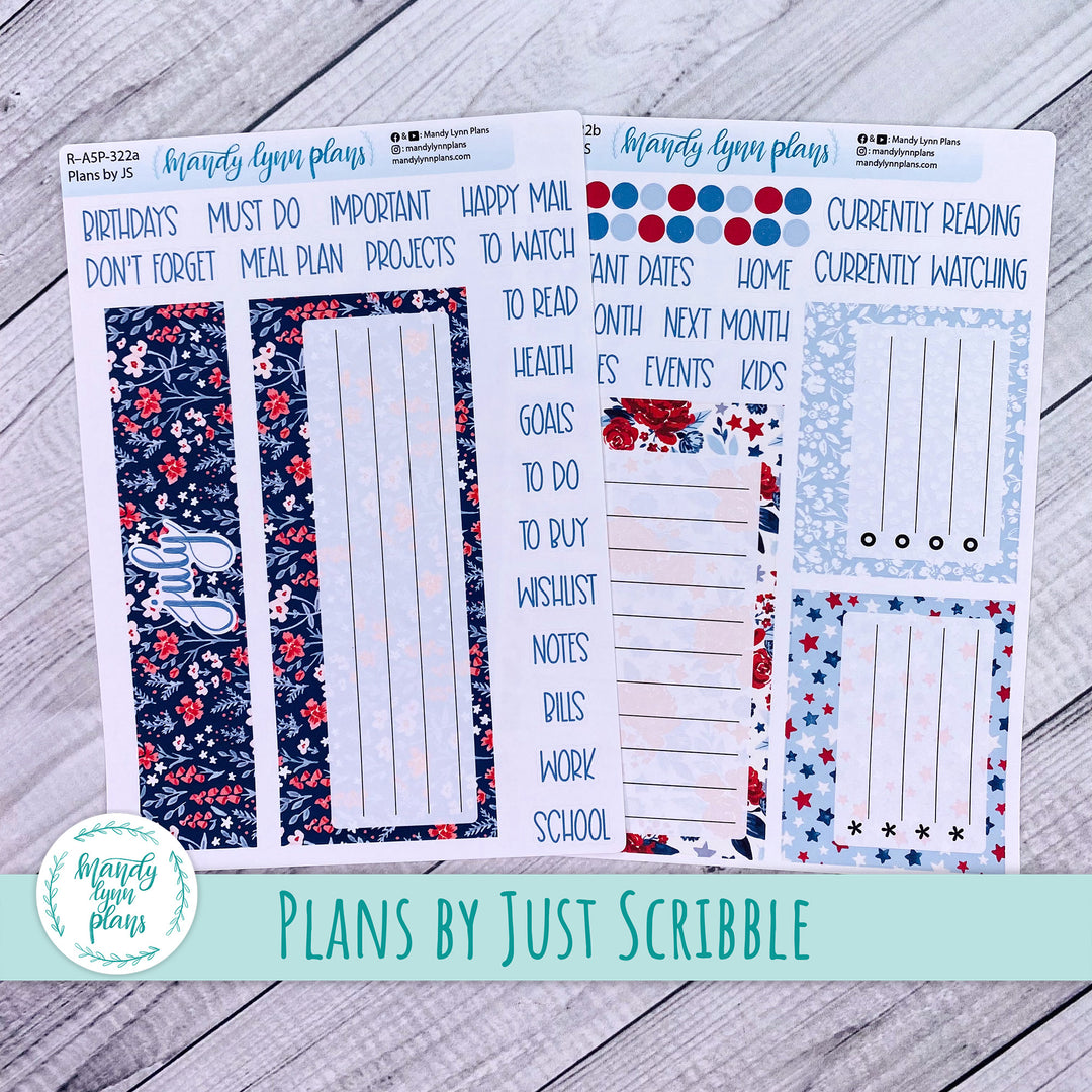 July Plans by Just Scribble Dashboard || Liberty Floral || R-A5P-322