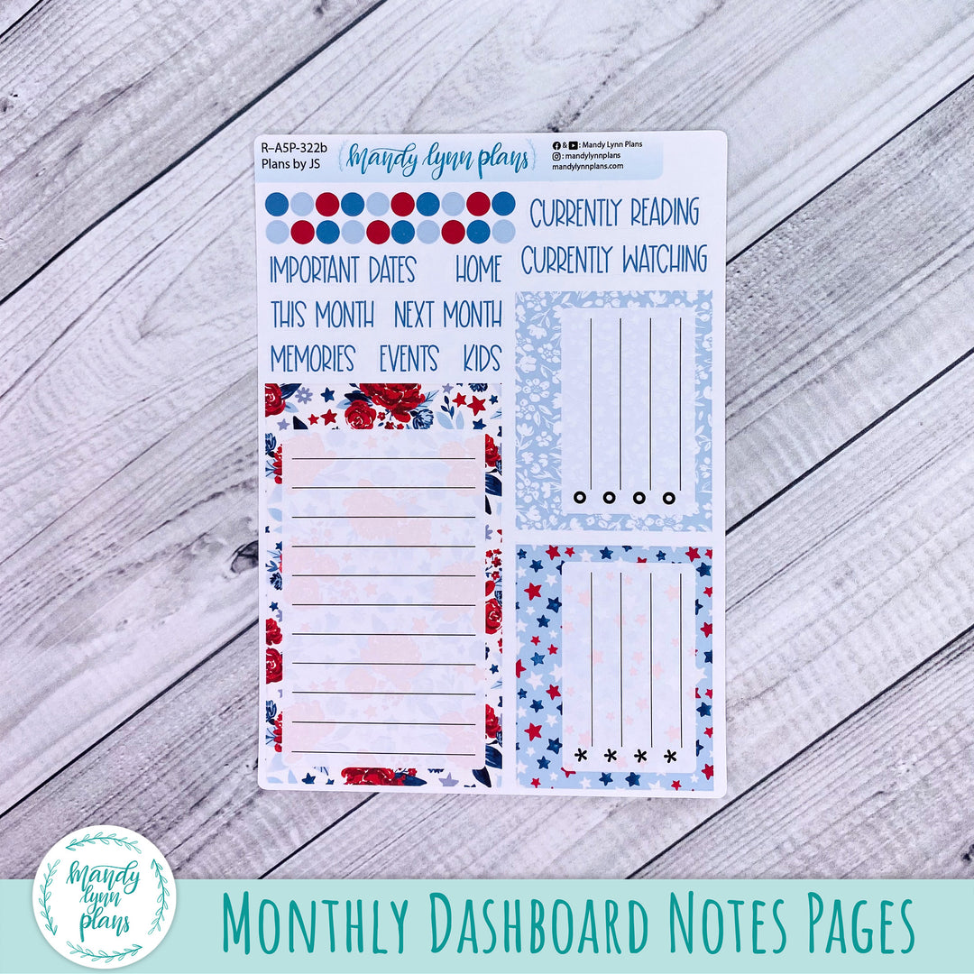 July Plans by Just Scribble Dashboard || Liberty Floral || R-A5P-322