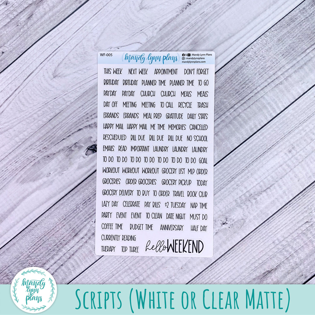 A5, B6, N1 & N2 Common Planner Weekly Kit || With Love || 253