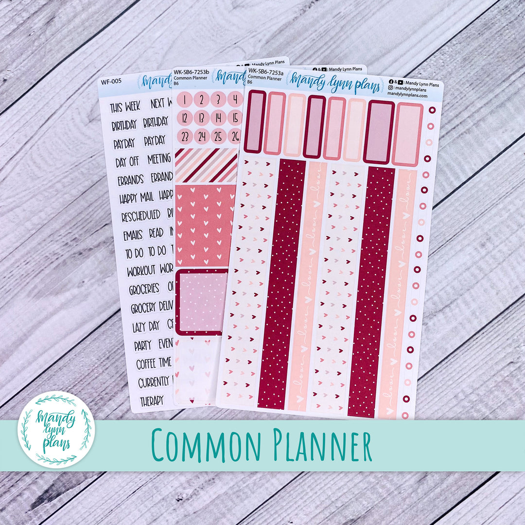 A5, B6, N1 & N2 Common Planner Weekly Kit || With Love || 253