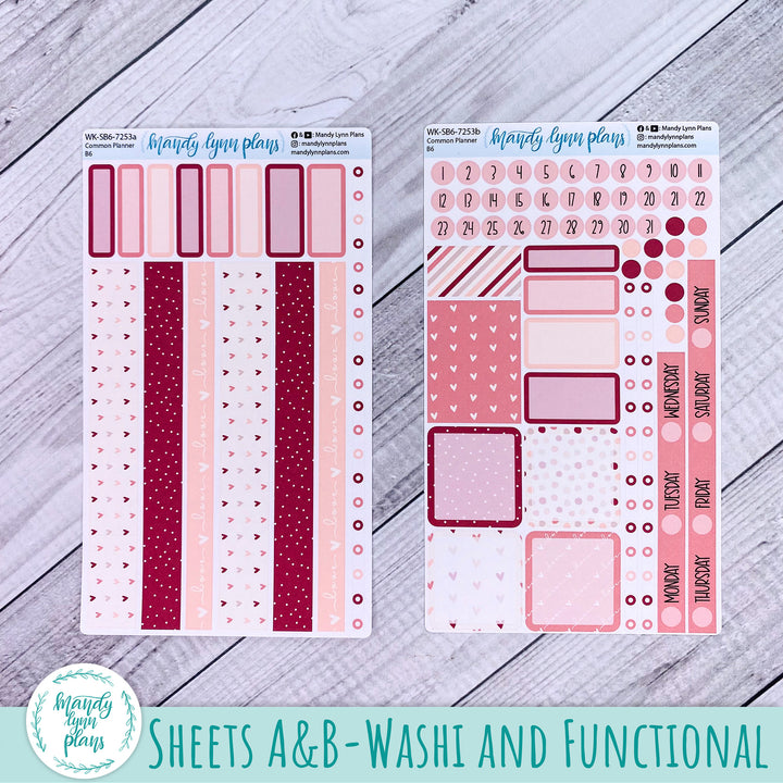A5, B6, N1 & N2 Common Planner Weekly Kit || With Love || 253
