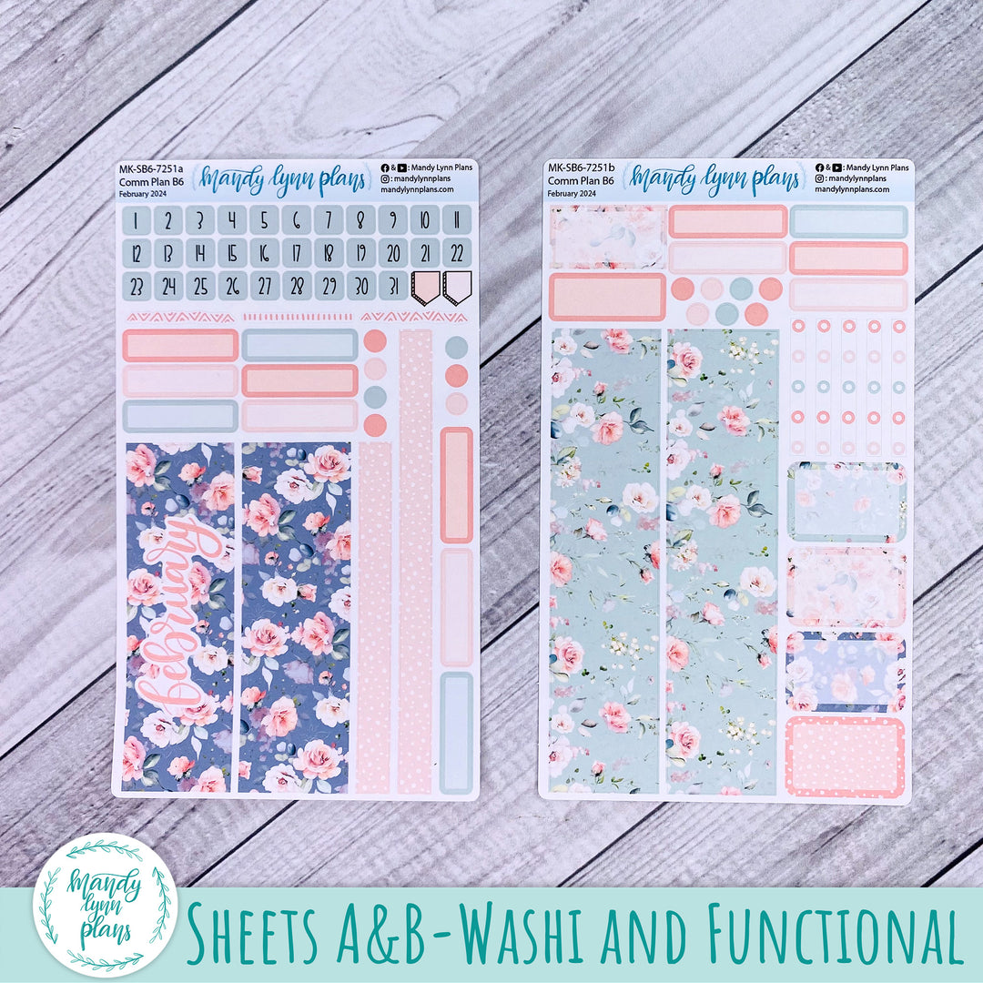 February 2024 Common Planner Monthly Kit || Pink Garden || 251