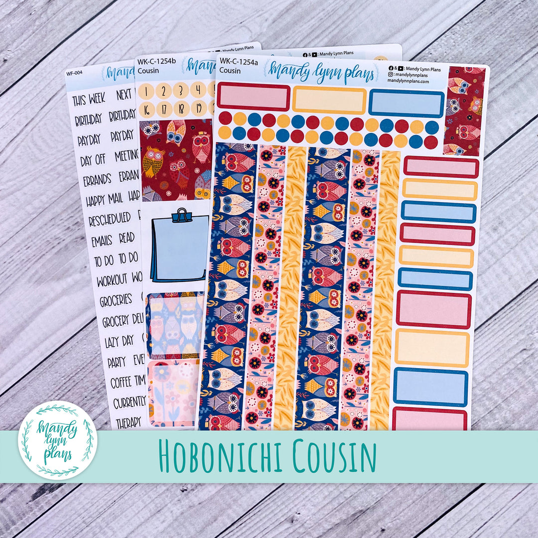 Hobonichi Cousin Weekly Kit || Ornate Owls || WK-C-1254