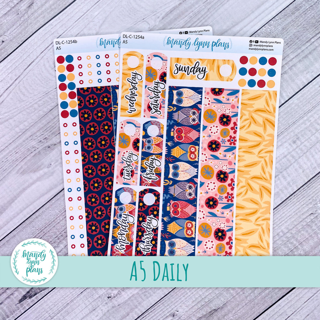 A5 Daily Kit || Ornate Owls || DL-C-1254