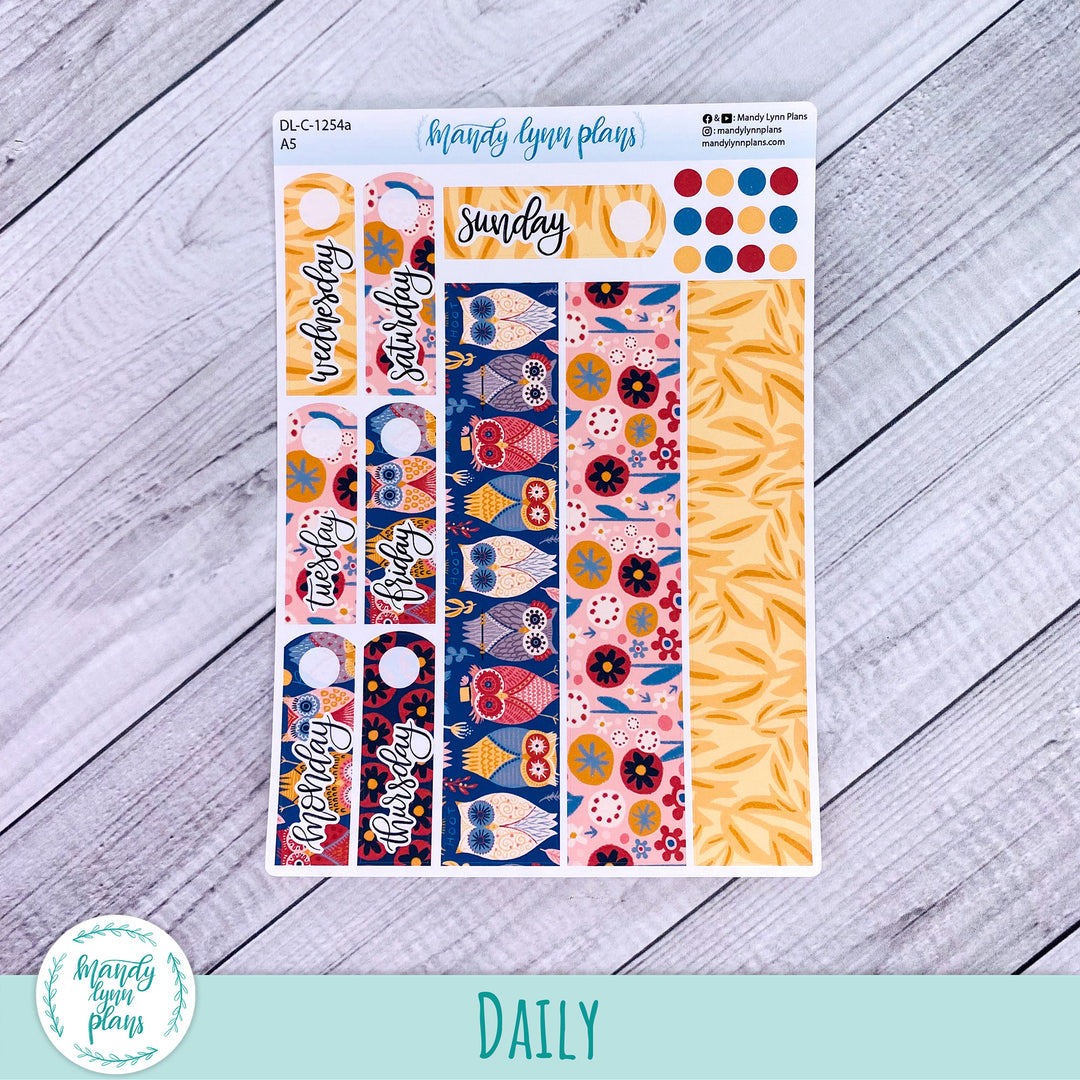 A5 Daily Kit || Ornate Owls || DL-C-1254