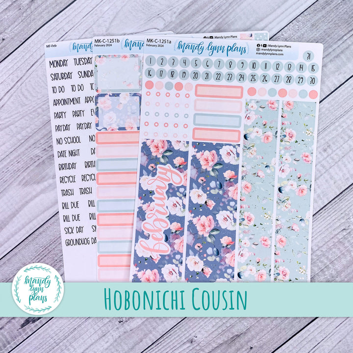 Hobonichi Cousin February 2024 Monthly || Pink Garden || MK-C-1251