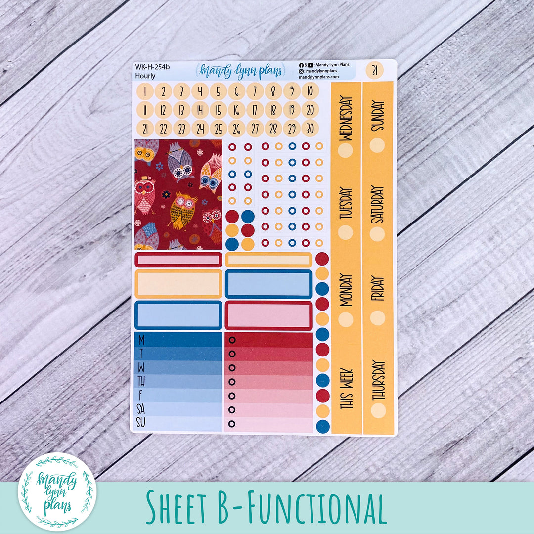 EC Hourly Weekly Kit || Ornate Owls || WK-H-254