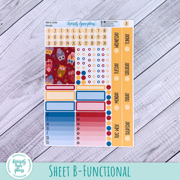 EC Hourly Weekly Kit || Ornate Owls || WK-H-254