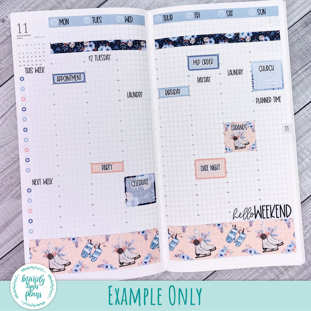 A5, B6, N1 & N2 Common Planner Weekly Kit || Pink Garden || 251
