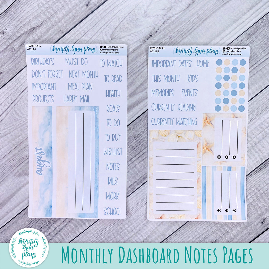 August 2025 Wonderland 222 Dashboard || Ocean Lover || 323