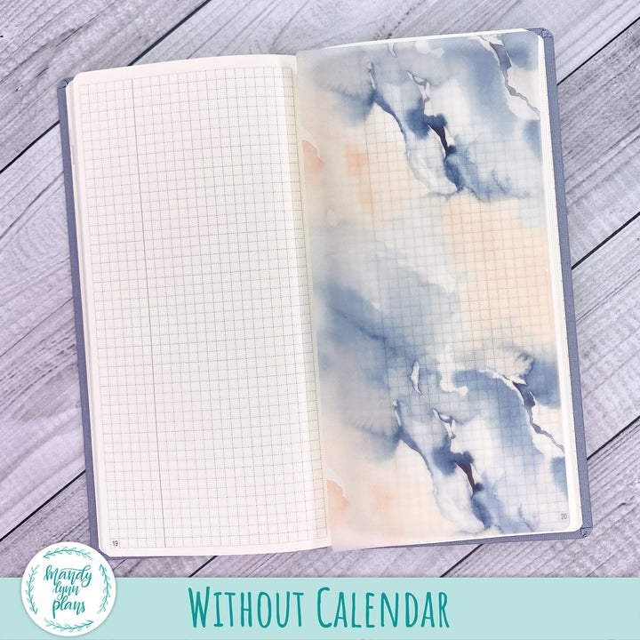 Peach and Blue Watercolor Vellum || 258