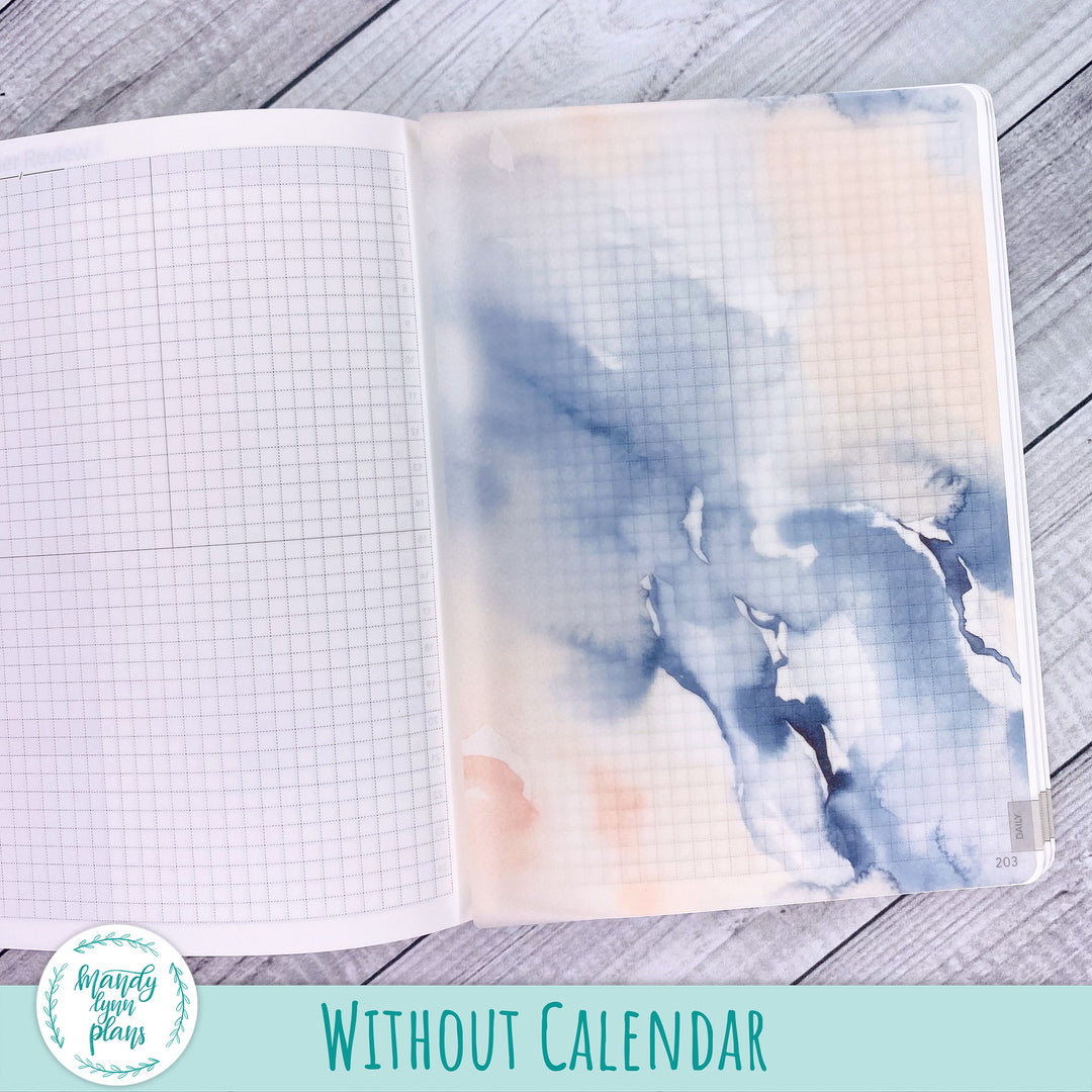 Peach and Blue Watercolor Vellum || 258