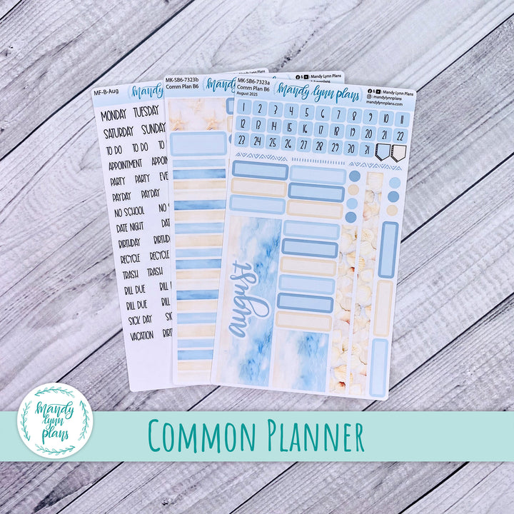 August 2025 Common Planner Monthly Kit || Ocean Lover || 323