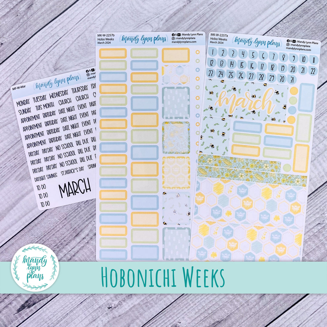Hobonichi Weeks March 2024 Monthly Kit || Buzzing Garden || MK-W-2257