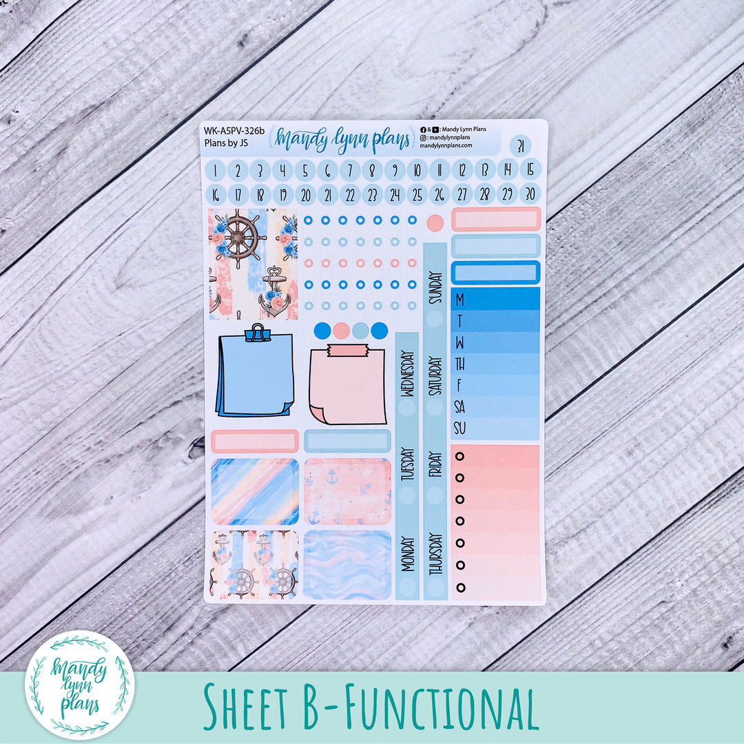 A5 Plans by Just Scribble Weekly Kit || Lake Life || 326