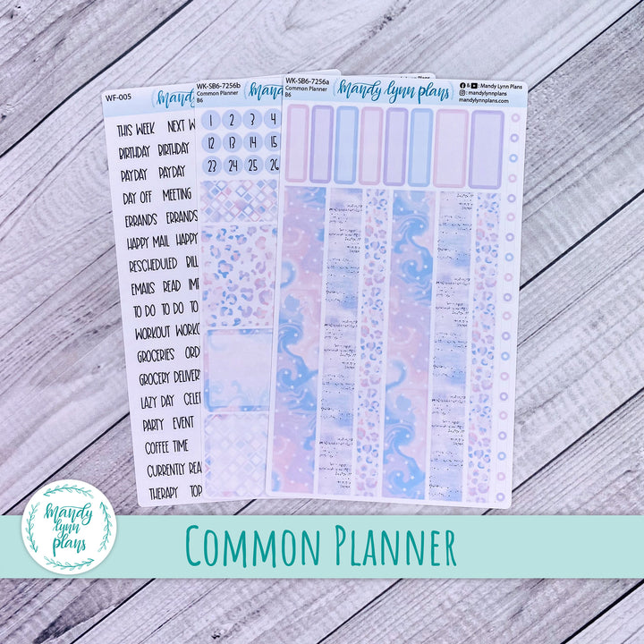 A5, B6, N1 & N2 Common Planner Weekly Kit || Pink and Purple Dreams || 256