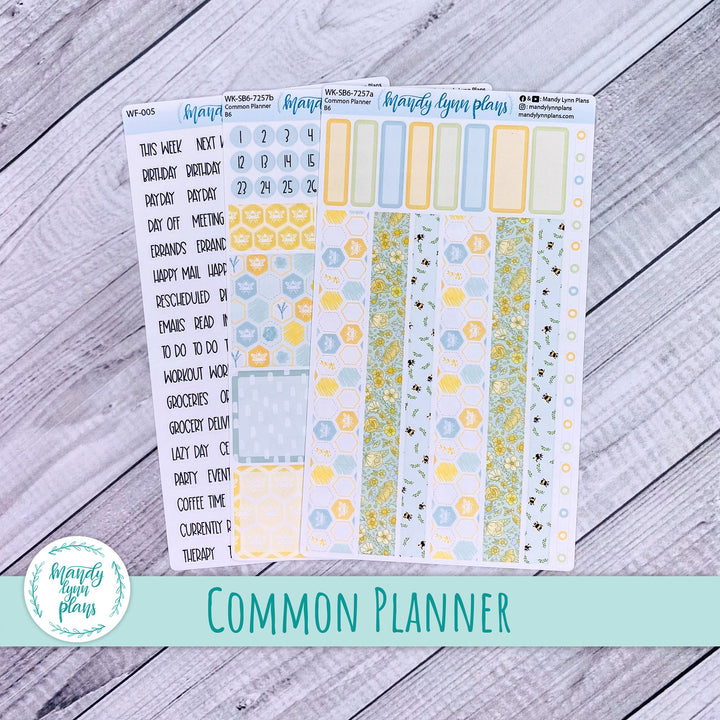 A5, B6, N1 & N2 Common Planner Weekly Kit || Buzzing Garden || 257