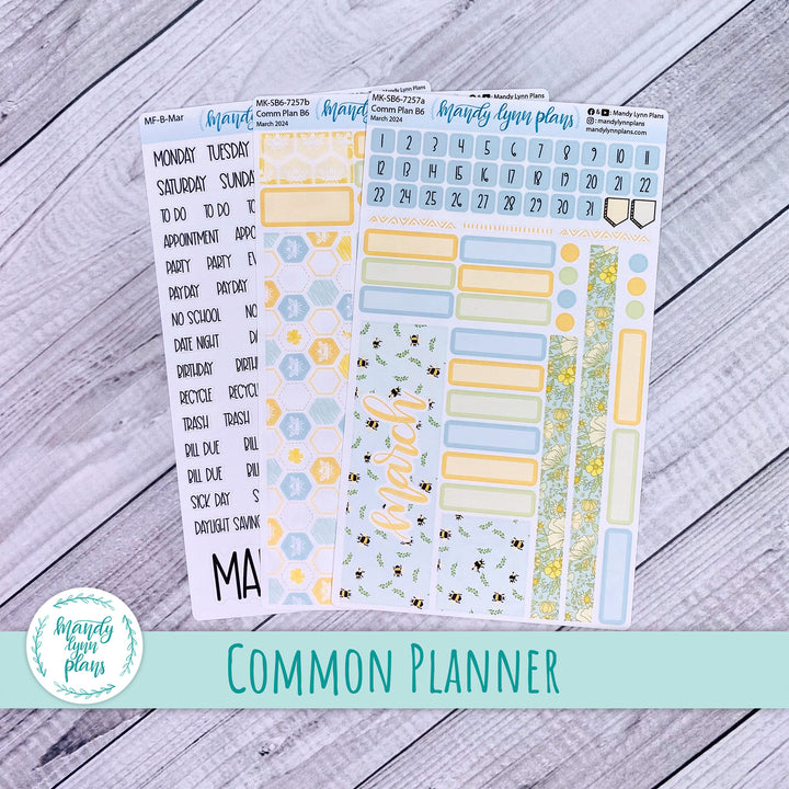 March 2024 Common Planner Monthly Kit || Buzzing Garden || 257