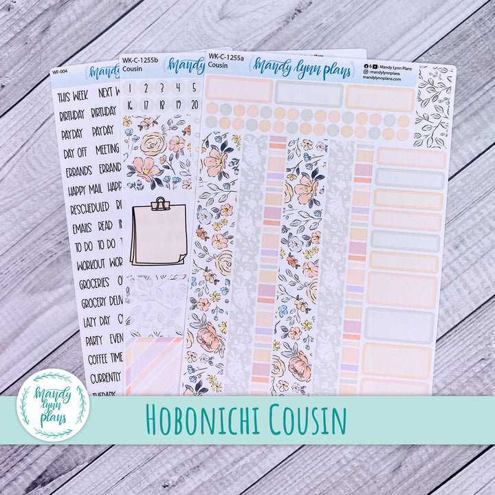 Hobonichi Cousin Weekly Kit || Spring Floral || WK-C-1255