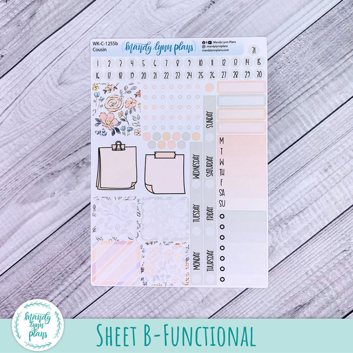 Hobonichi Cousin Weekly Kit || Spring Floral || WK-C-1255