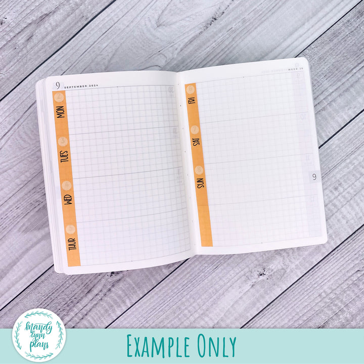 Passport Horizontal and Vertical Common Planner Weekly Days and Date Cover Strips