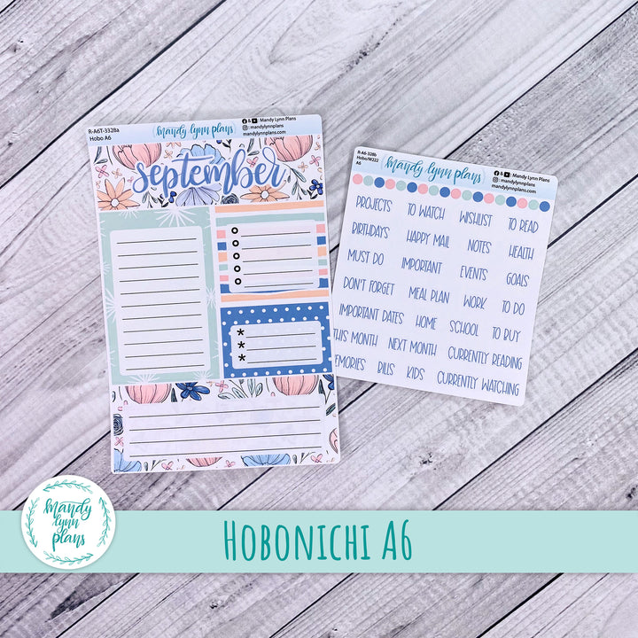 September A6 Hobonichi Dashboard || Time to Bloom || R-A6T-3328