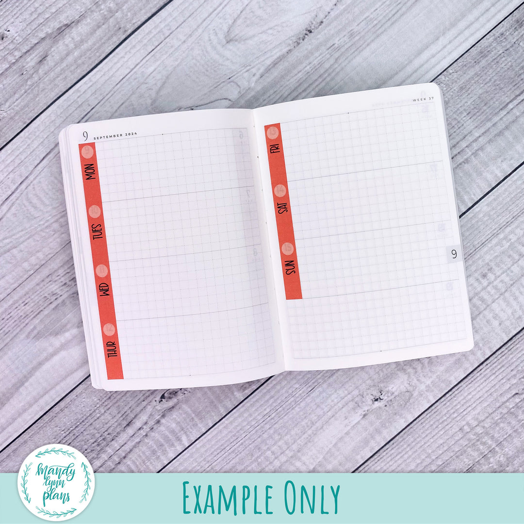 Passport Horizontal and Vertical Common Planner Weekly Days and Date Cover Strips