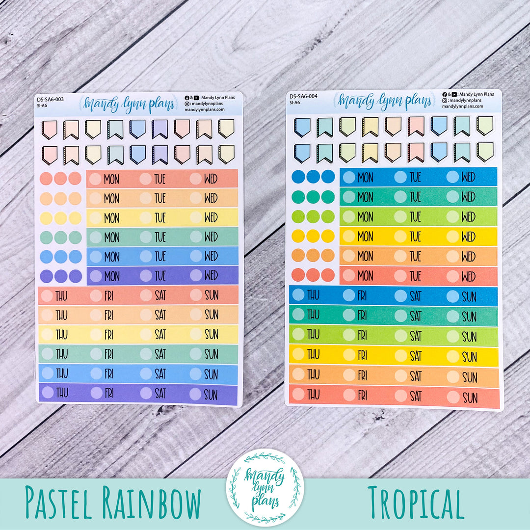 N1 & N2 Horizontal and Vertical Common Planner Weekly Days and Date Cover Strips