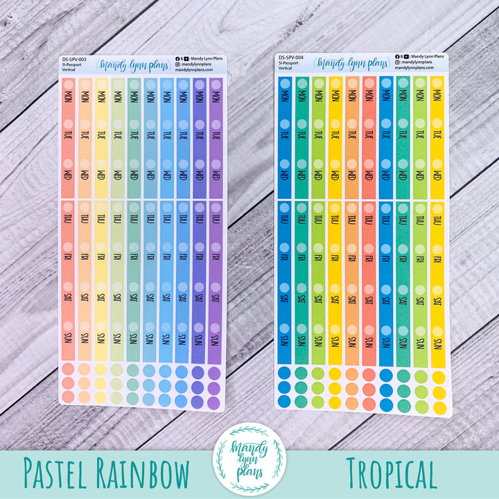 Passport Horizontal and Vertical Common Planner Weekly Days and Date Cover Strips