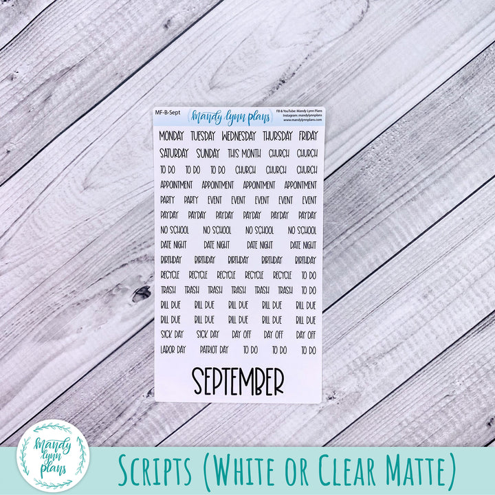 September 2025 Common Planner Monthly Kit || Sweet September || 329