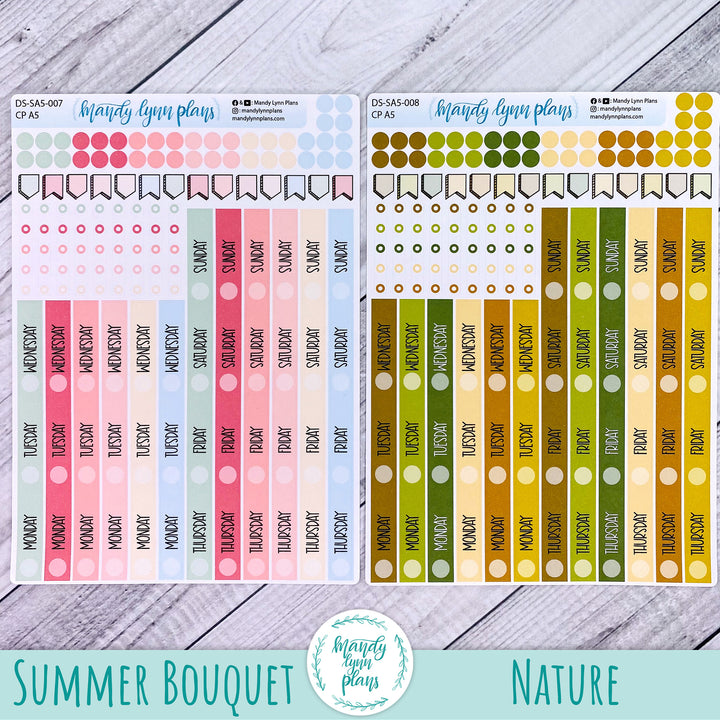 A5 Common Planner Vertical Weekly Days and Date Cover Strips