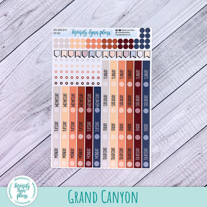 A5 Common Planner Vertical Weekly Days and Date Cover Strips