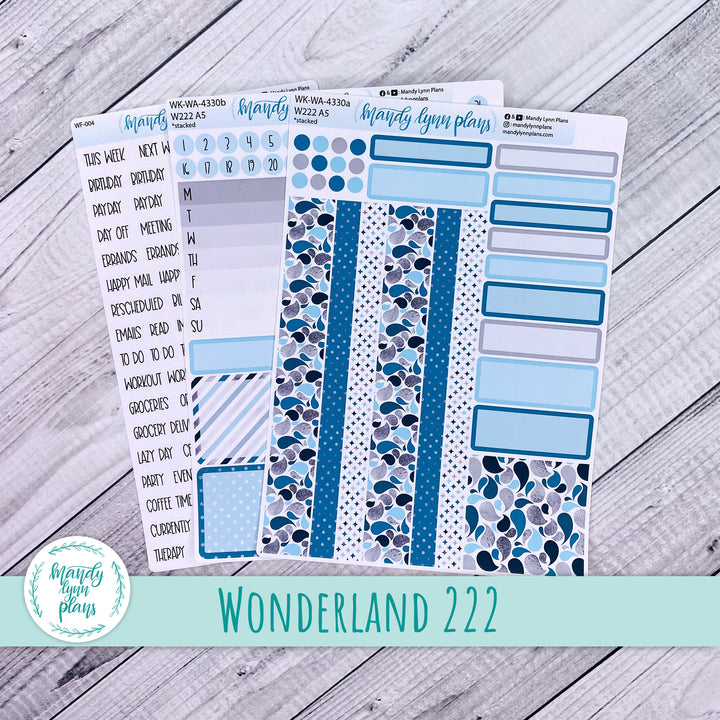 Wonderland 222 Weekly Kit || Teal and Silver || 330