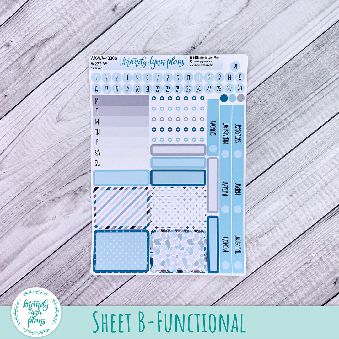 Wonderland 222 Weekly Kit || Teal and Silver || 330