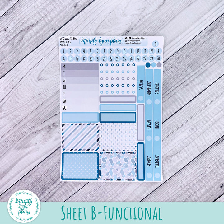Wonderland 222 Weekly Kit || Teal and Silver || 330
