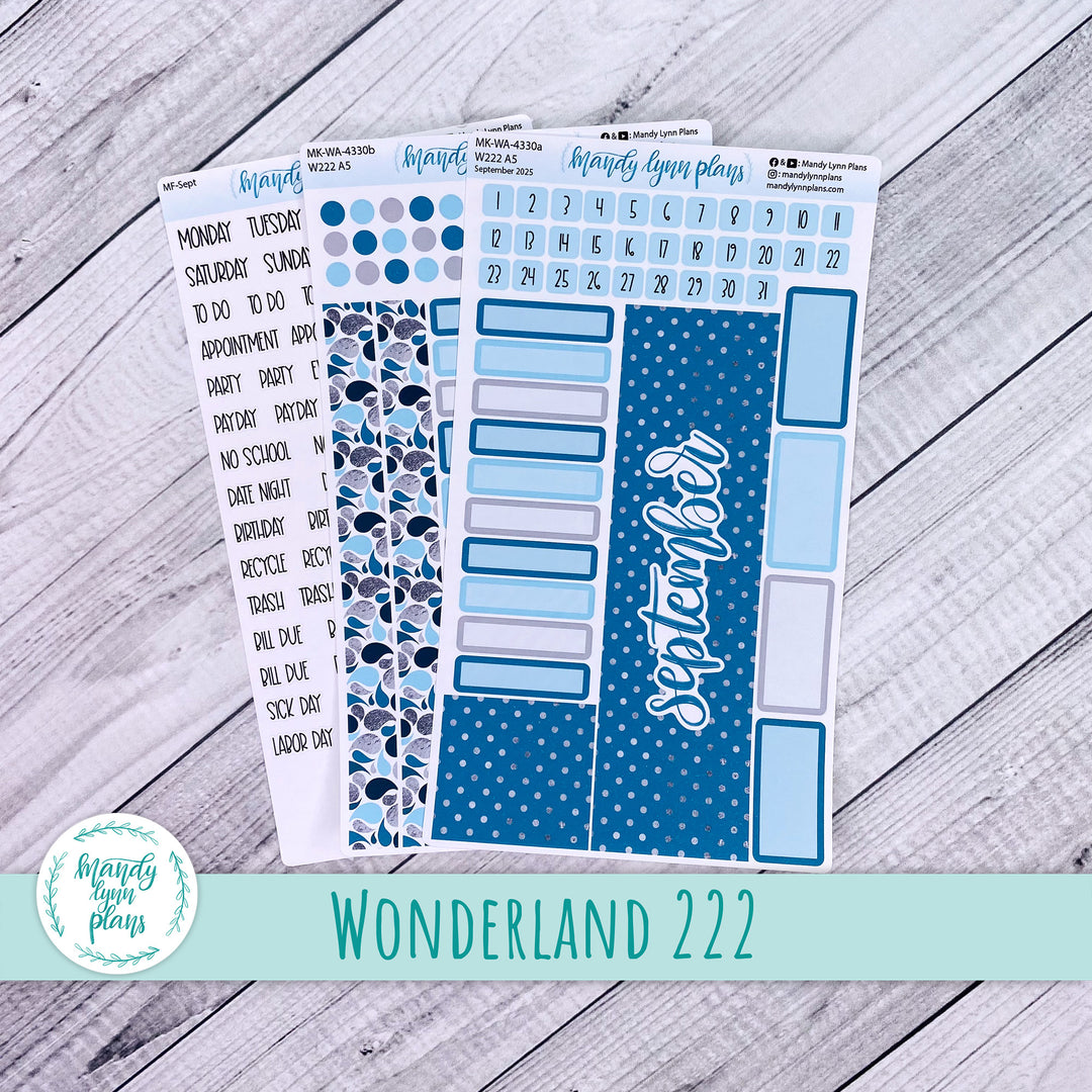 Wonderland 222 September 2025 Monthly Kit || Teal and Silver || 330