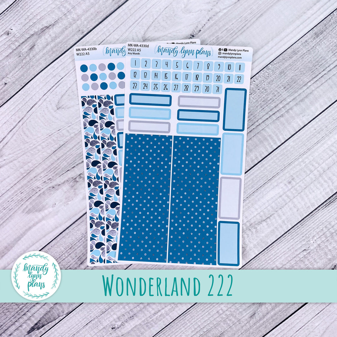 2025 Any Month Wonderland 222 Monthly Kit || Teal and Silver || 330
