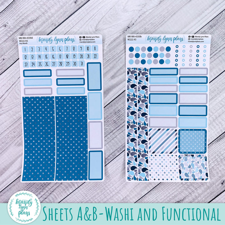 2025 Any Month Wonderland 222 Monthly Kit || Teal and Silver || 330