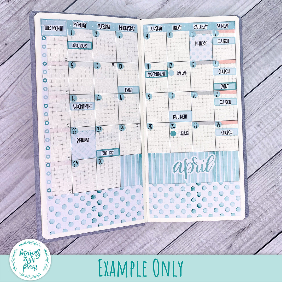 Hobonichi Weeks April 2024 Monthly Kit || Terrific Teal || MK-W-2262
