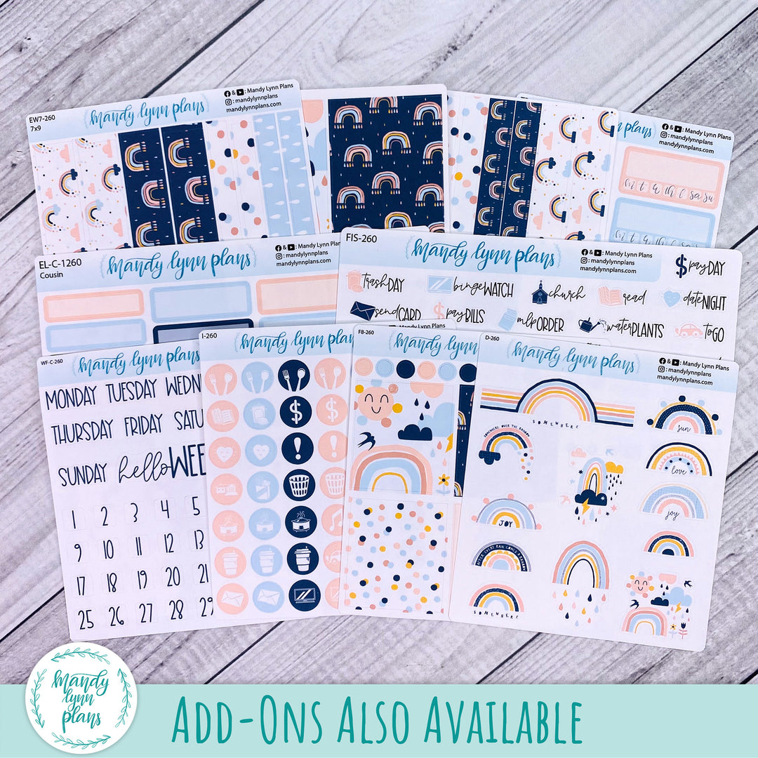 A5, B6, N1 & N2 Common Planner Weekly Kit || Over the Rainbow || 260