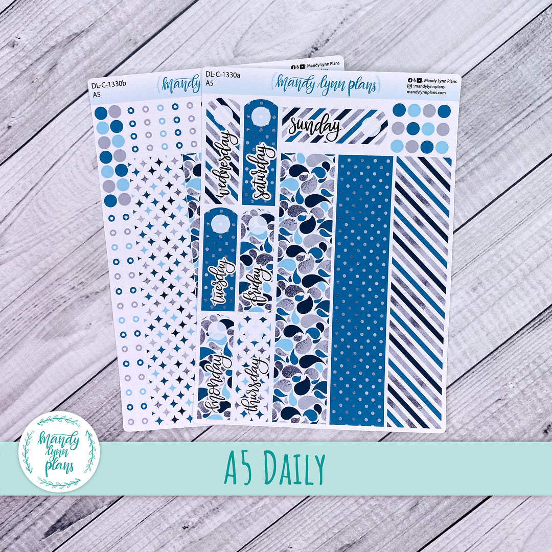 A5 Daily Kit || Teal and Silver || DL-C-1330